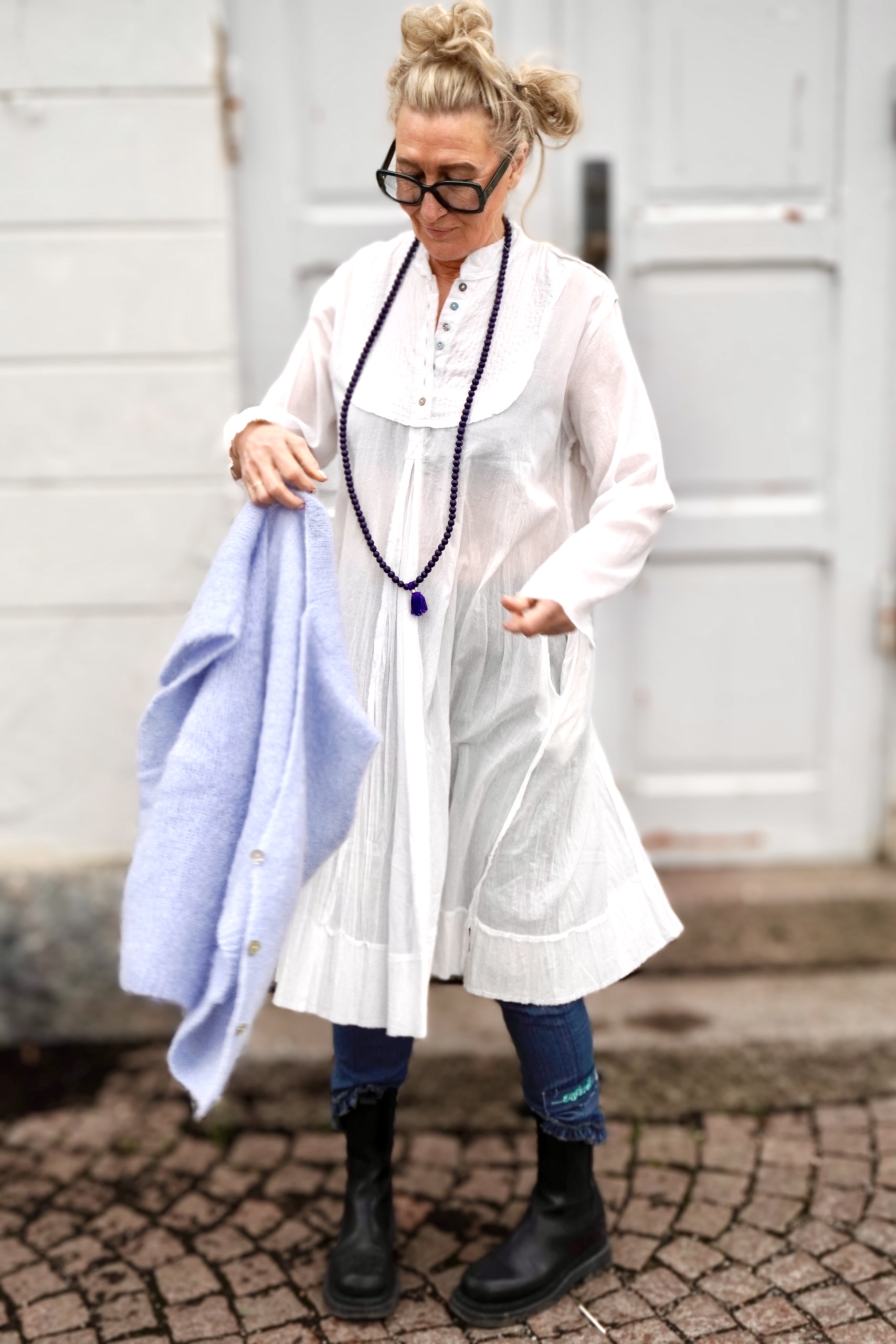 FANNY FRACK SHIRT DRESS SWEET WHITE - 5