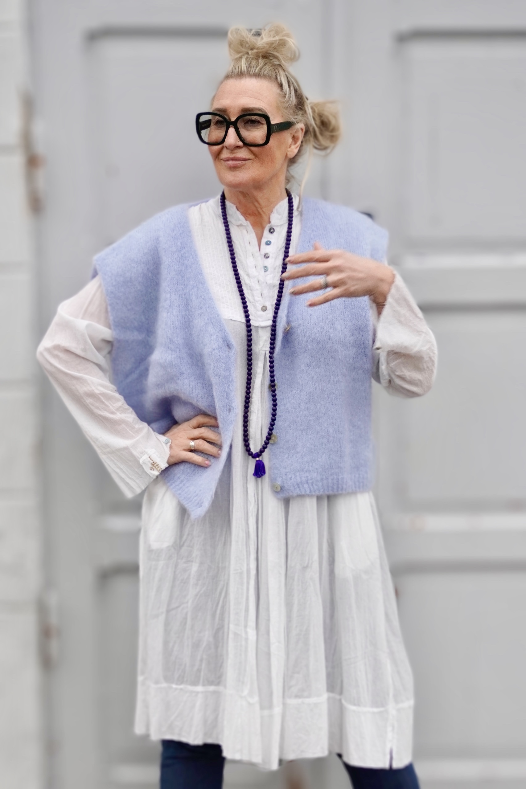 FANNY FRACK SHIRT DRESS SWEET WHITE - 8