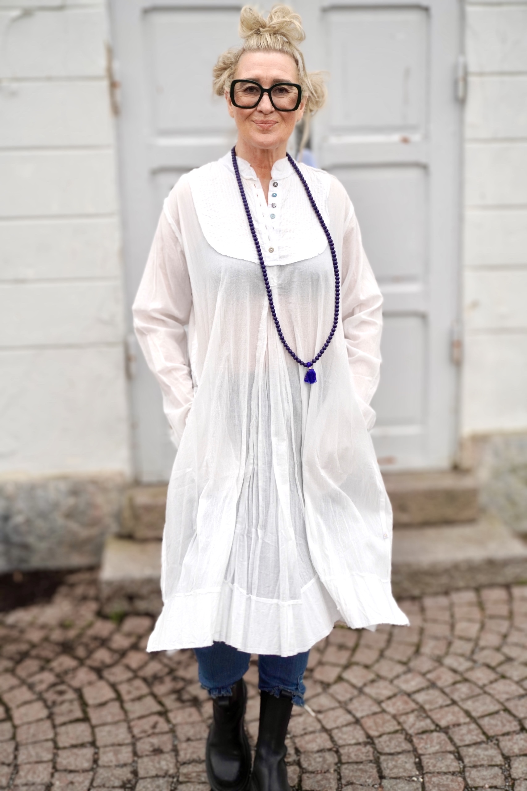 FANNY FRACK SHIRT DRESS SWEET WHITE - 3