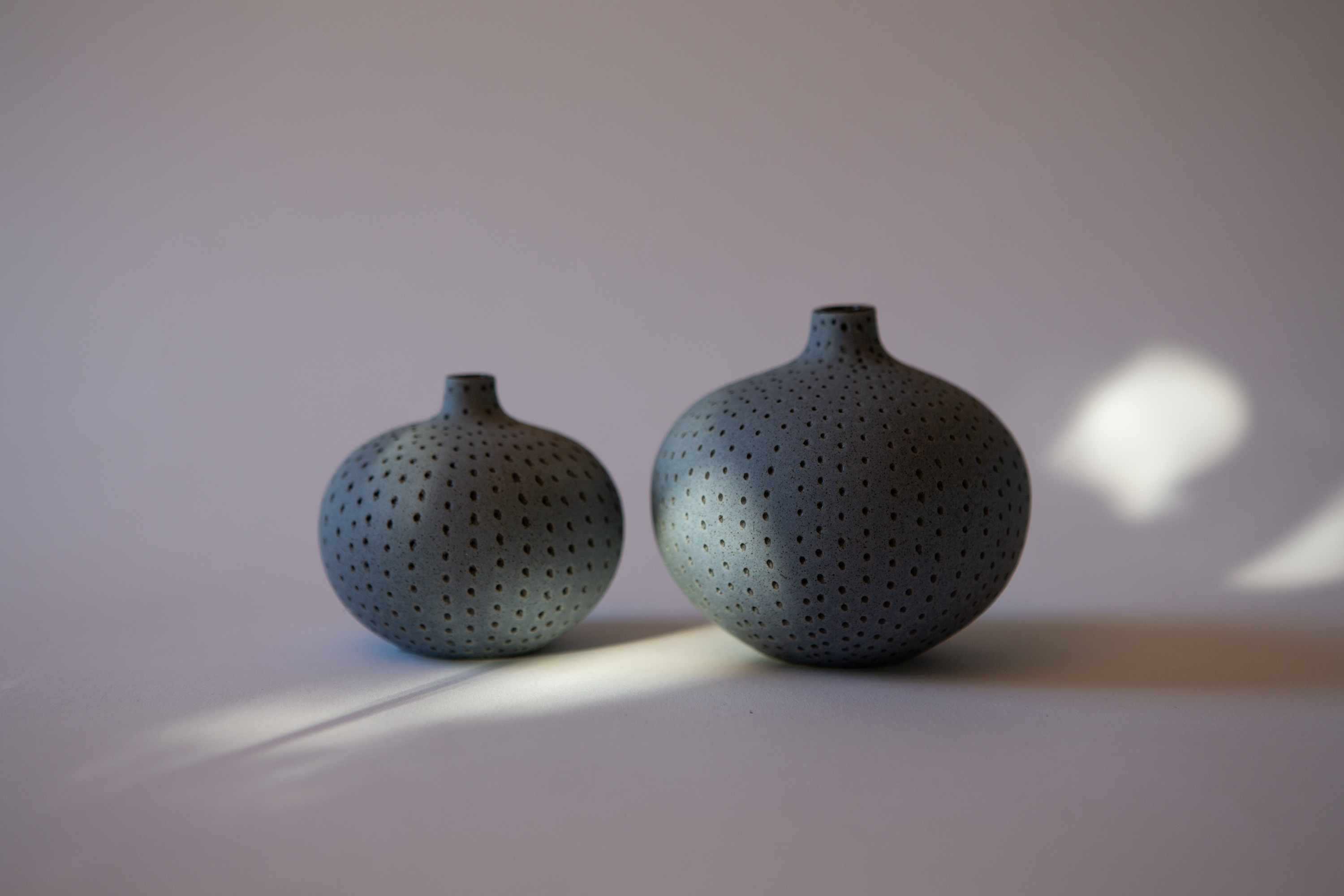 Vase  Bari Medium LightBlueDots - 3