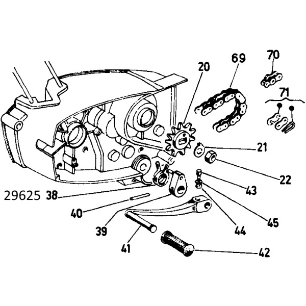G29625 Rückholfeder für Getriebemotor Gilera Touring NOS - 2