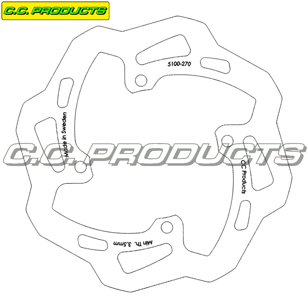 Bromsskiva Bak Bimota BX 450 - 250 mm