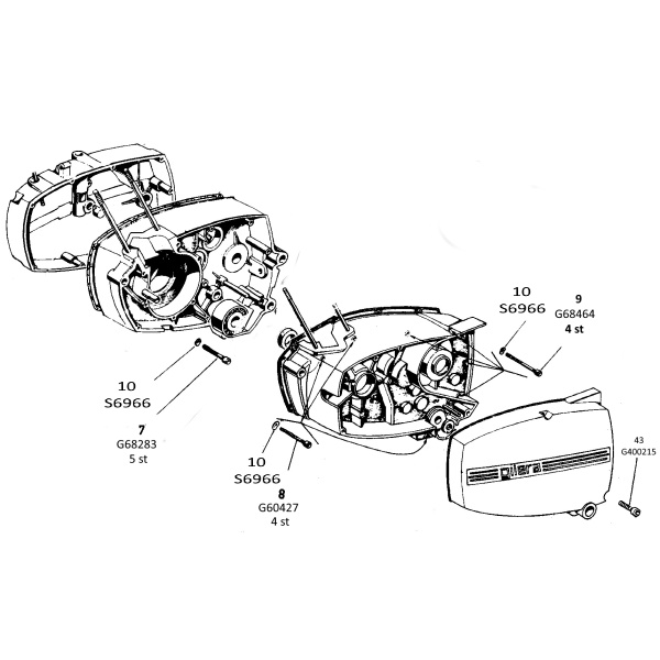 G68464 Schraube für Kurbelgehäuse Gilera Touring/Trial NOS - 2