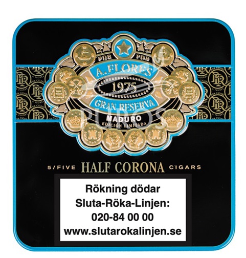 PDR A. Flores 1975 Gran Reserva Maduro Half Corona Plåtask 5-pack