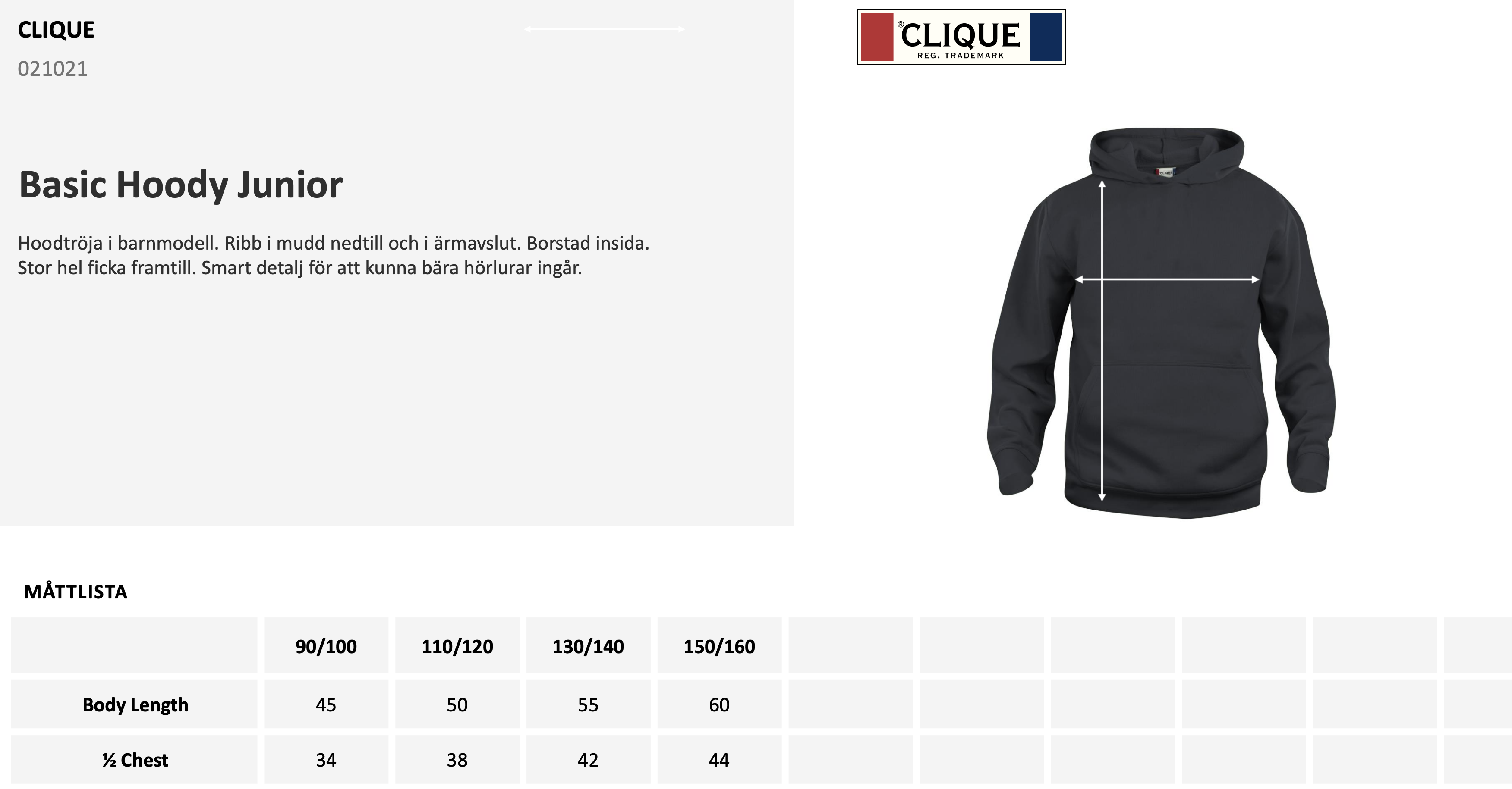 Junior Hoodie Grå - 3