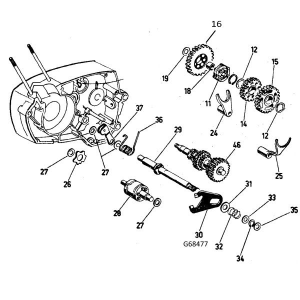 G68835 Schraube zu Klemmring für Vergaser Gilera NOS - 2