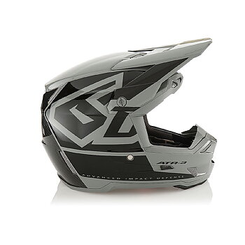 6D ATR-3Y Hex Gloss Crossikypärä Musta/ Harmaa