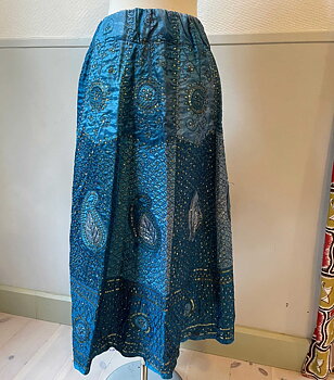 Blå Indisk Kjol / Lehenga