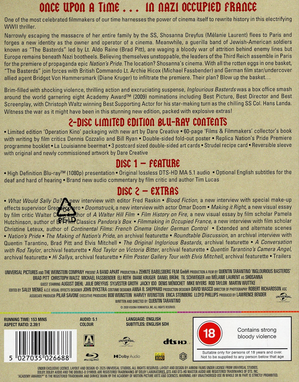 Inglourious Basterds (Limited Edition) (ej svensk text) (Blu-ray) - 2