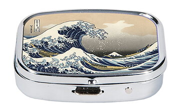 Pilleæsker med spejl, Hokusai, Den store bølge, Borddisplay med 30 stk., TEMA-produkt