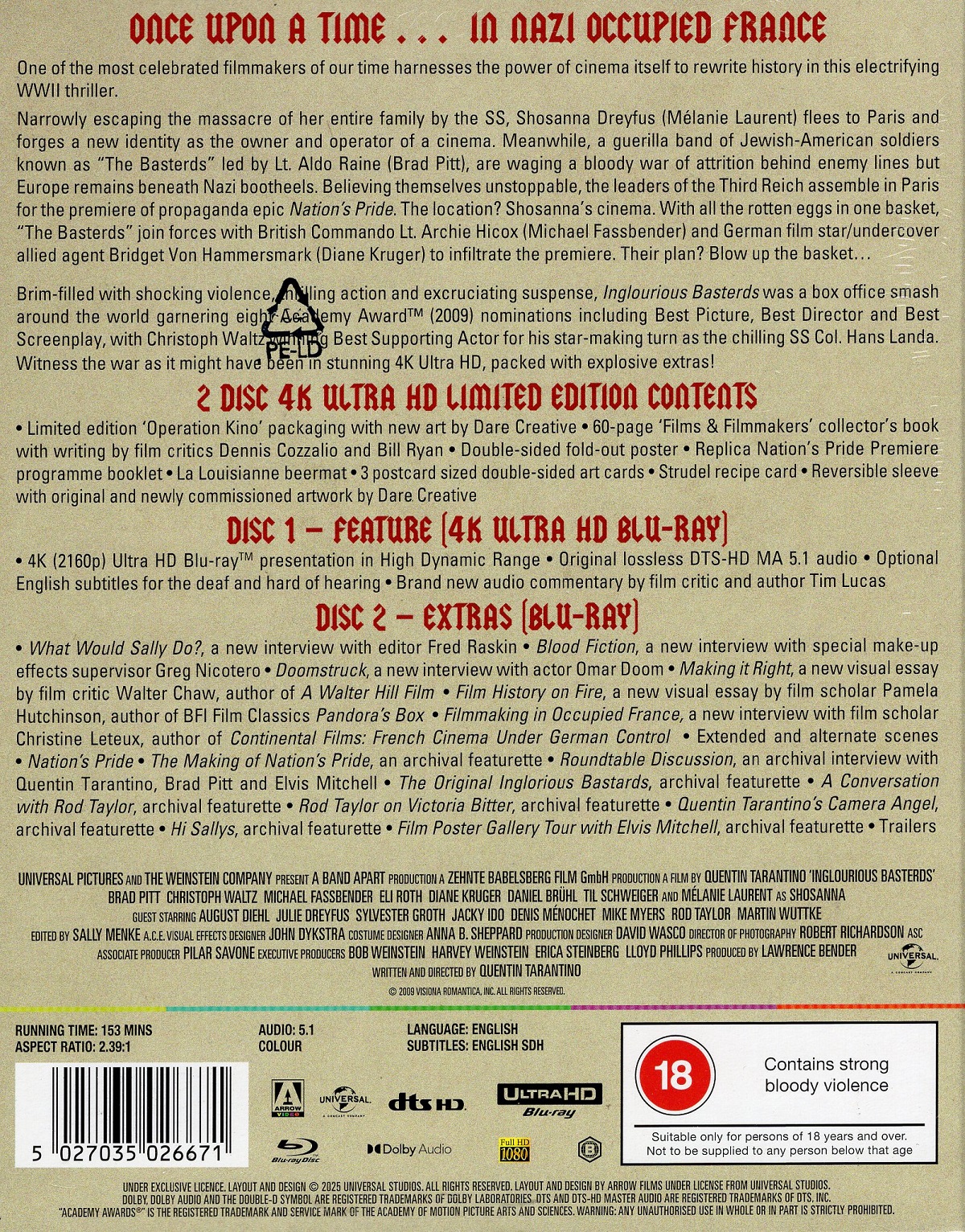 Inglourious Basterds (Limited Edition) (ej svensk text) (4K Ultra HD) - 2