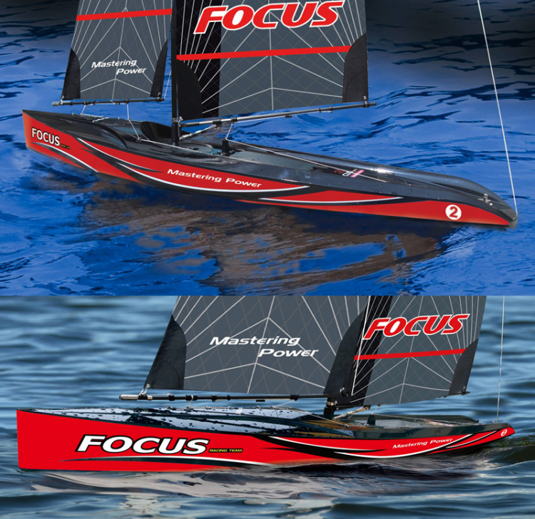 JOYSWAY 8812V3R Focus V3 Segelbåt 1M RTR Röd - 3