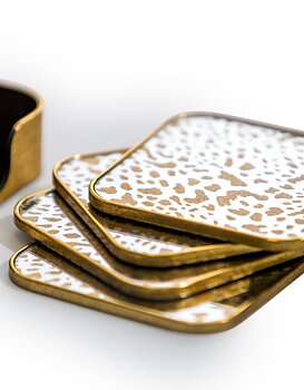 Glasunderlägg 4-pack - Leopard