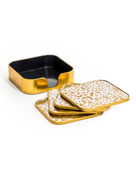 Glasunderlägg 4-pack - Leopard - 2