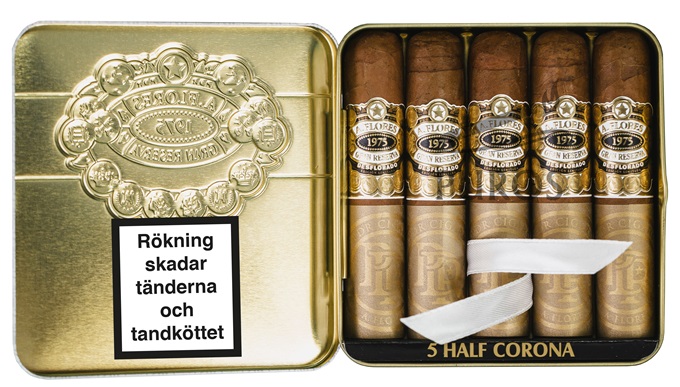PDR A. Flores 1975 Gran Reserva Desflorado Half Corona Plåtask 5-pack