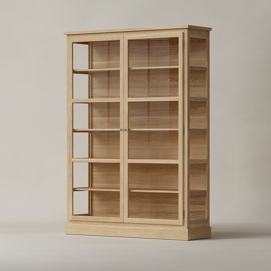 Vitrinskåp Modell N2 Light Oak Lindebjerg Design - 2