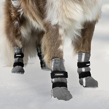 Finnero Booties Halla Reflex 4-pack Grå