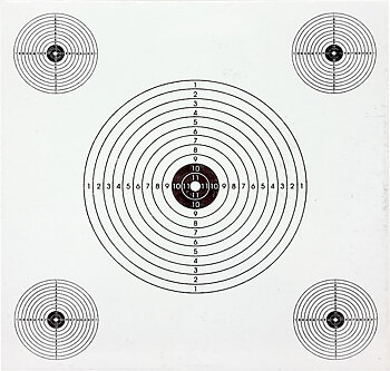 Måltavla 5-spot 100st 14x14 cm