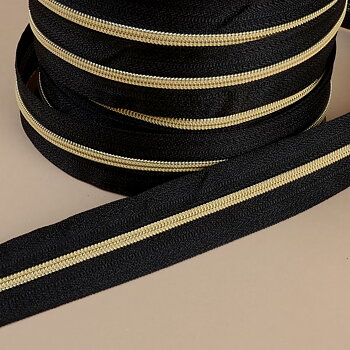  ZIPPER/ZIPPED - PER METERS 3MM BLACK