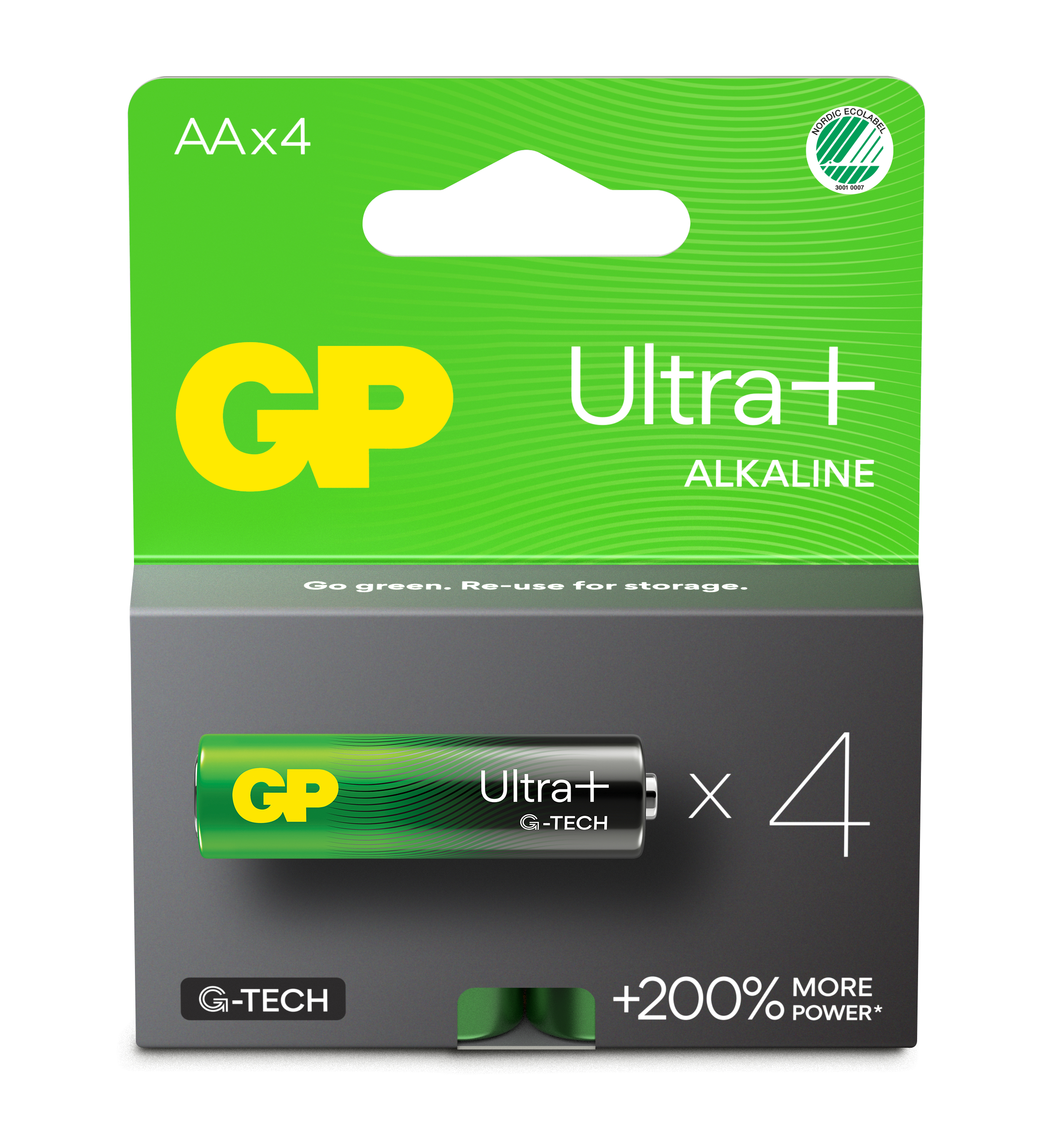 GP Battery Ultra Plus Alkaline AA/LR6 4-pack - 3