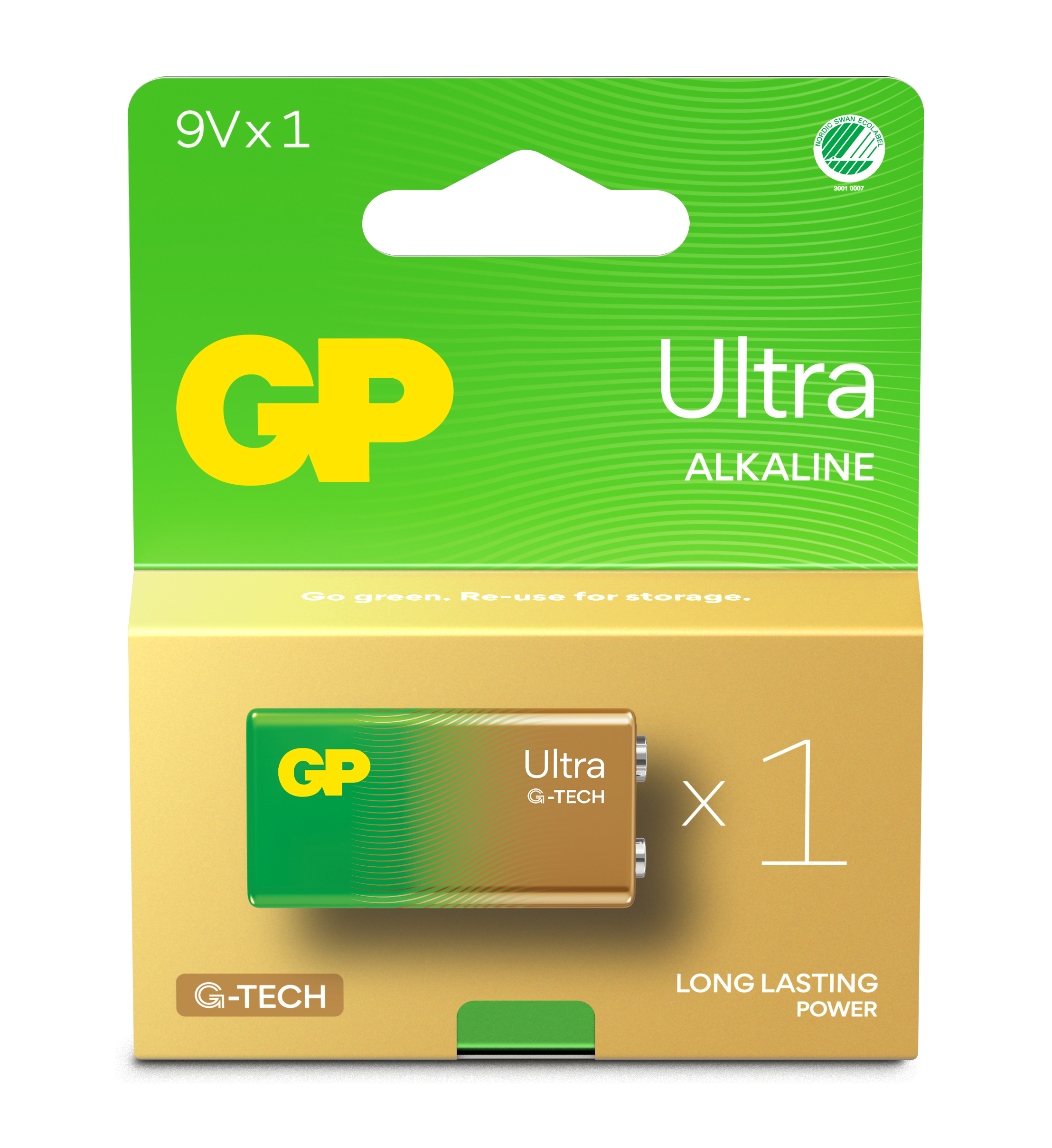 GP Battery Ultra Alkaline 9V/6LF22 1-pack - 2