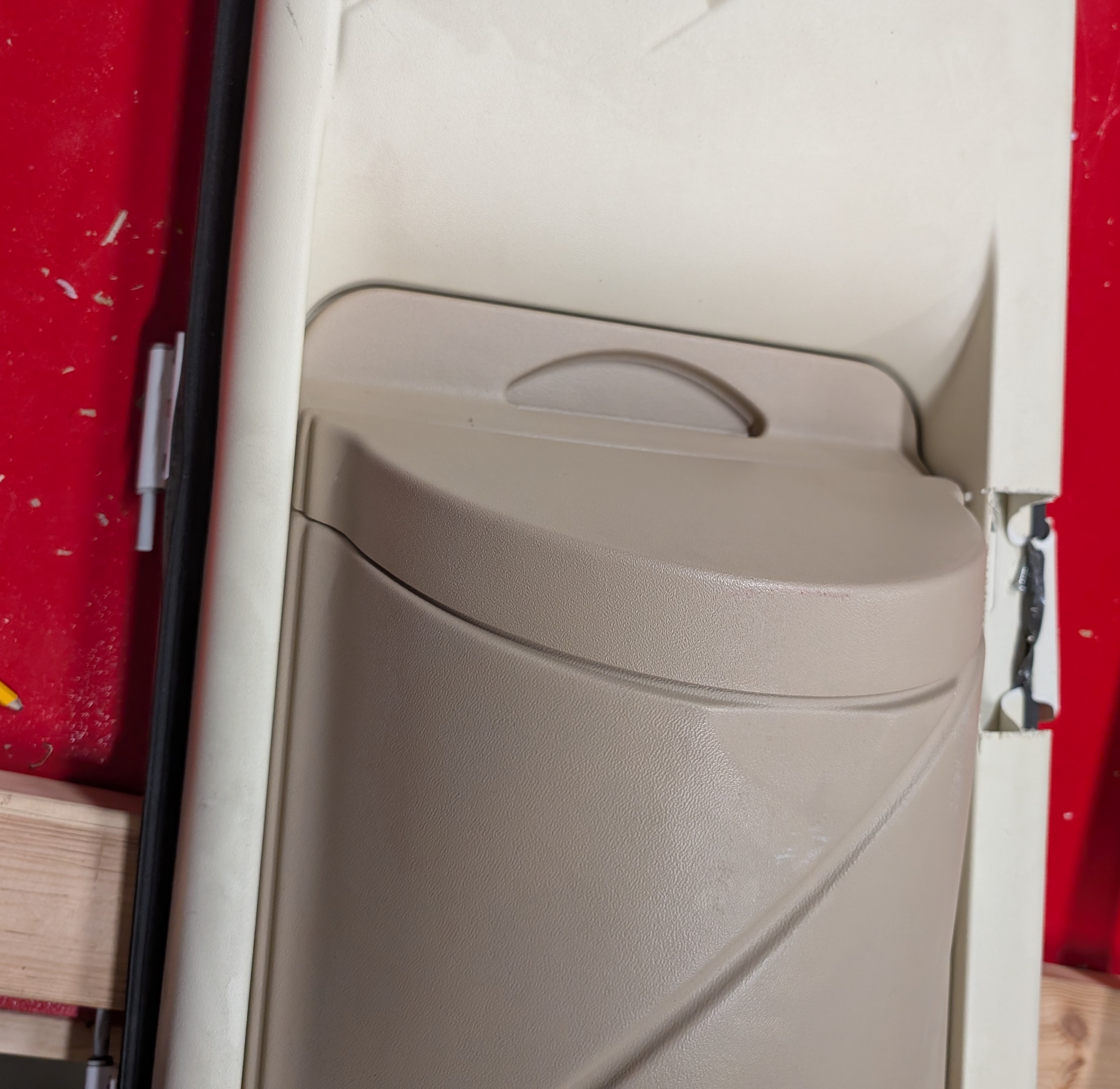 Garbage can for McLouis living area door used - 4