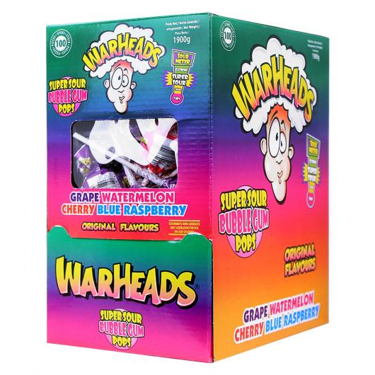 Warheads Lollipop Sour Mix 100-pack - 2