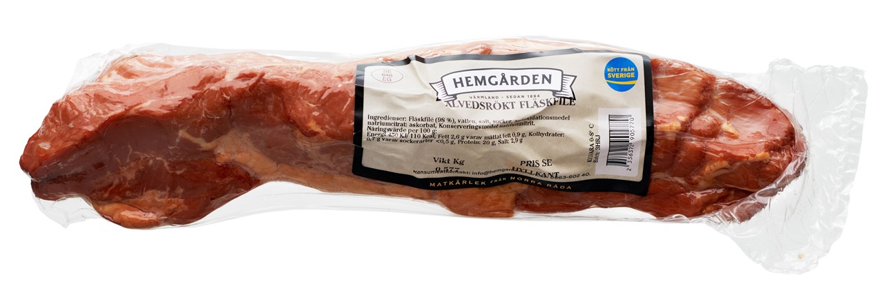 Hemgården Alvedsrökt fläskfilé 500 g
