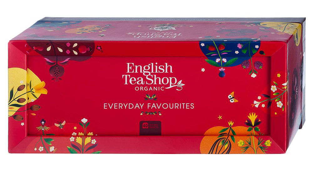 Everyday Favourites presentask röd 40 påsar (5 smaker) EKO 86g