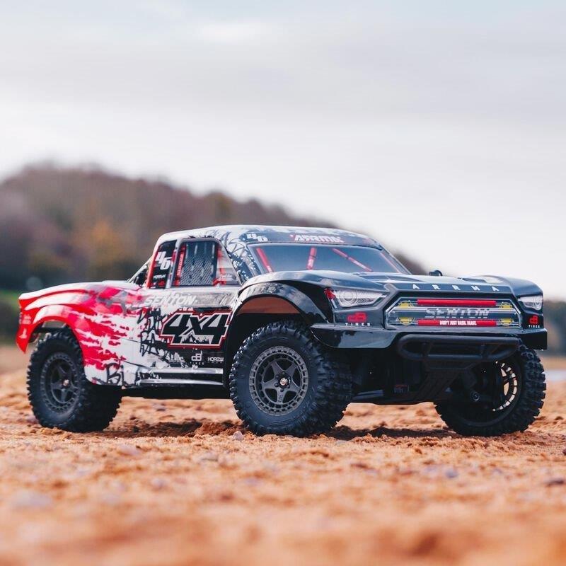 ARRMA 1/10 SENTON 4X4 3S BLX Brushless Short Course Truck RTR, Red - 3