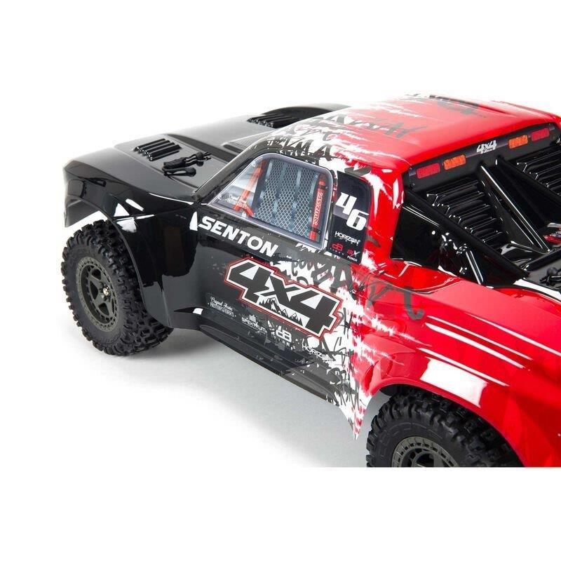 ARRMA 1/10 SENTON 4X4 3S BLX Brushless Short Course Truck RTR, Red - 10
