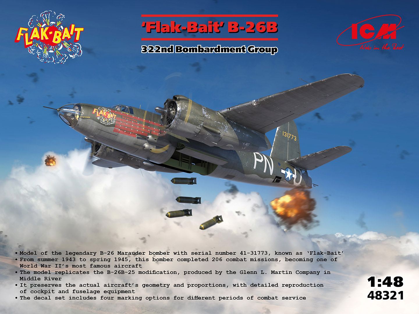 1/48 Flak Bait B-26B 322nd Bombardment Group