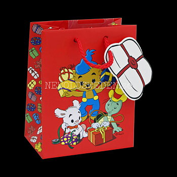 Julpåse liten, BAMSE 14x11cm, med tag
