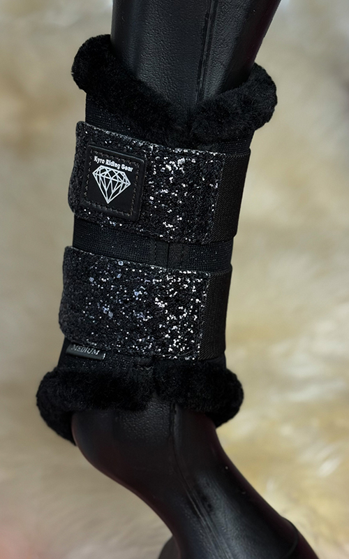 BENSKYDD GLITTER MESH SVART TEDDY - 4