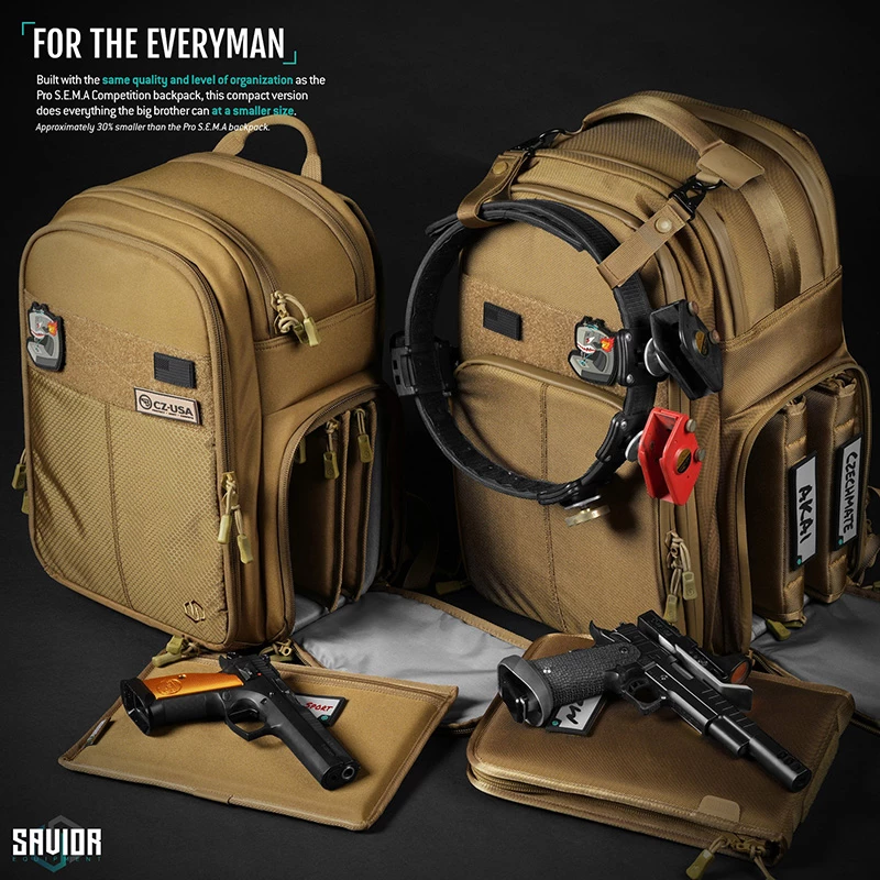 Savior Equipment Compact S.E.M.A Pistol Backpack - Tan 6