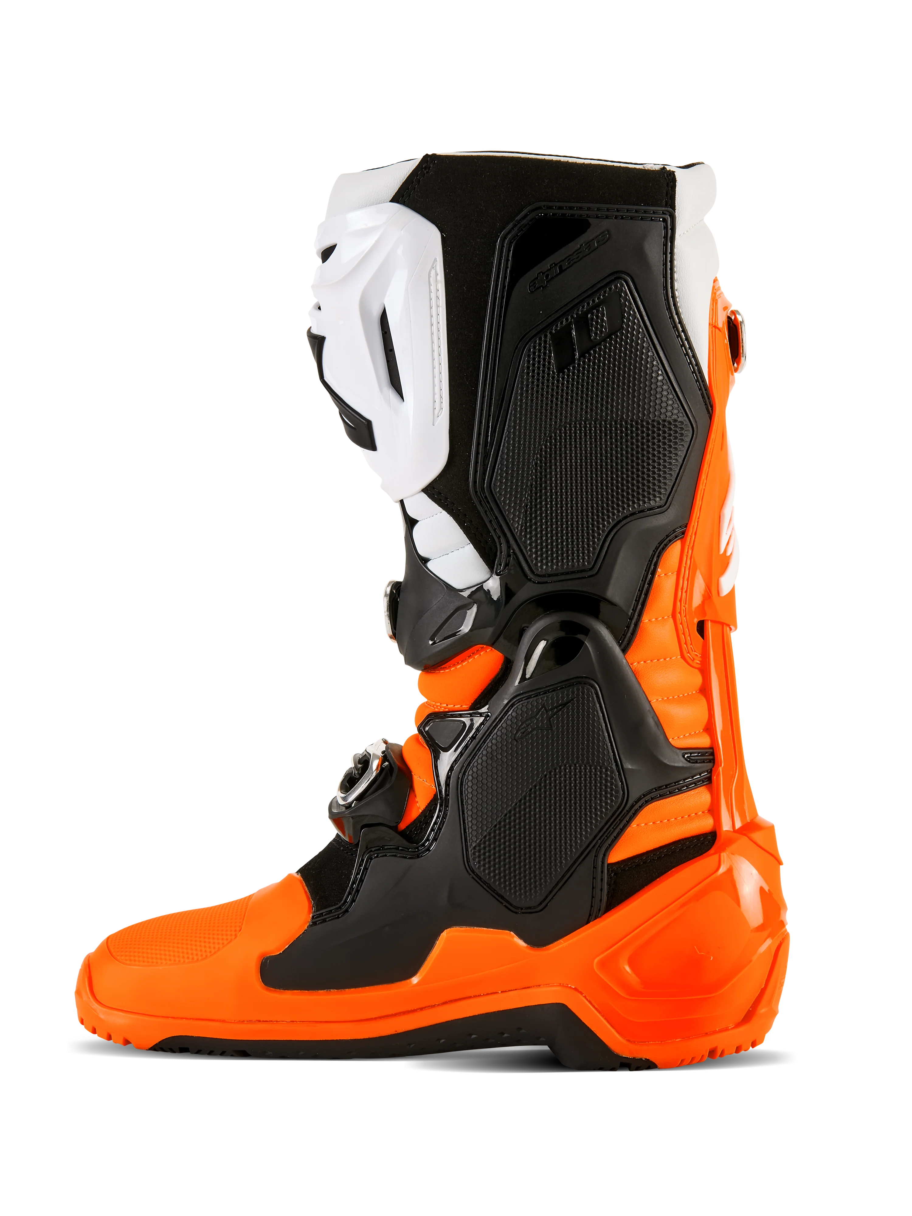 Alpinestars Tech 10 Enduro Crosstövlar Svart/ Hi-Vis Orange/ Vit - 3