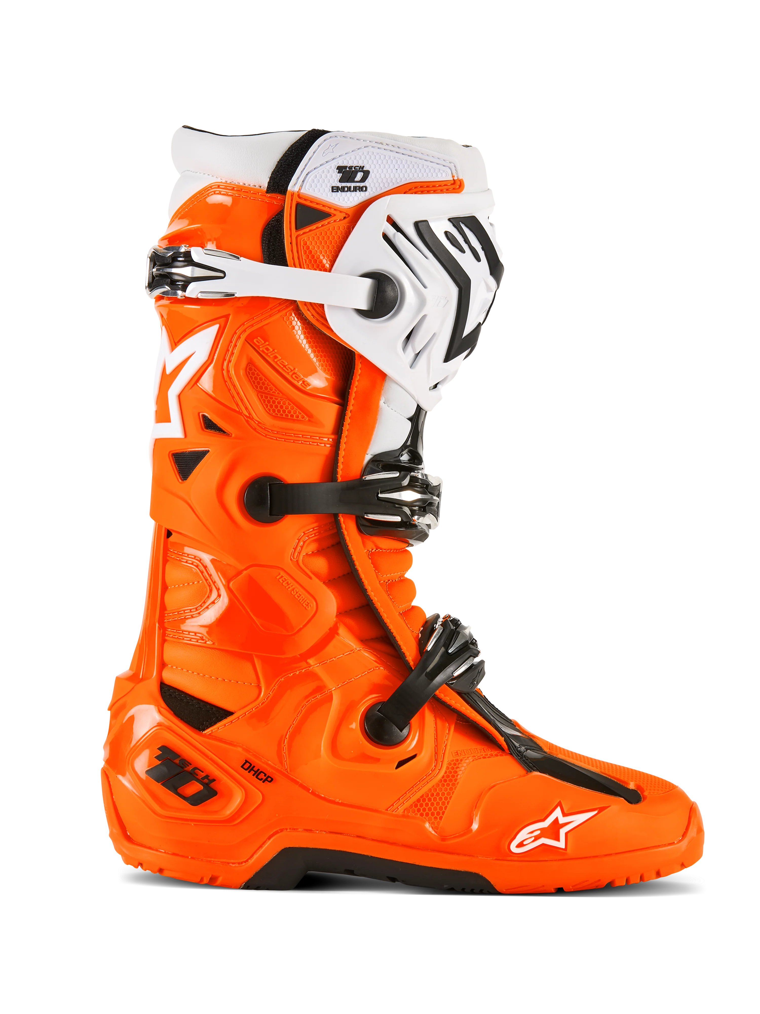 Alpinestars Tech 10 Enduro Crosstövlar Svart/ Hi-Vis Orange/ Vit - 2