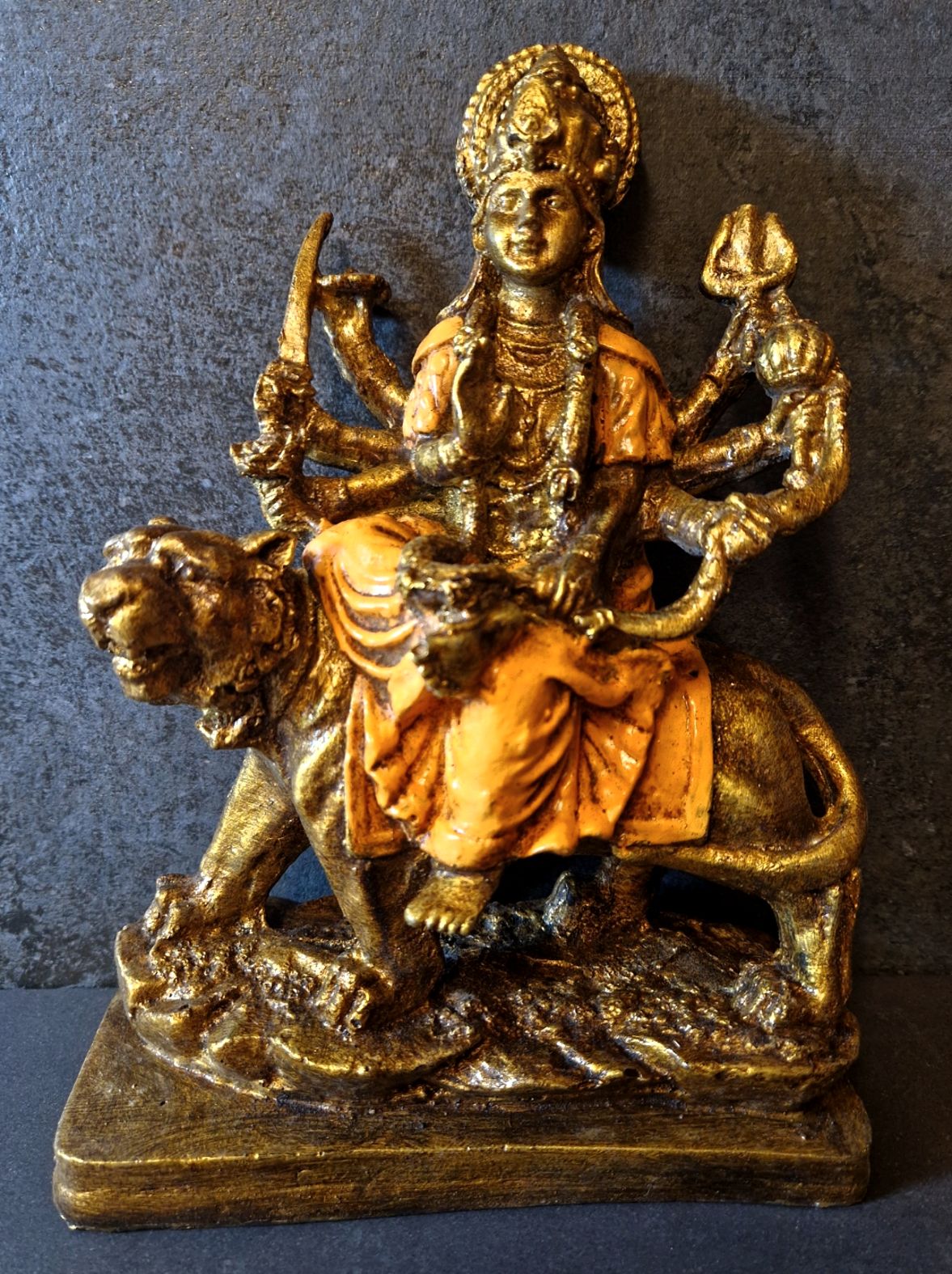 Durga Staty - 23 cm - 4