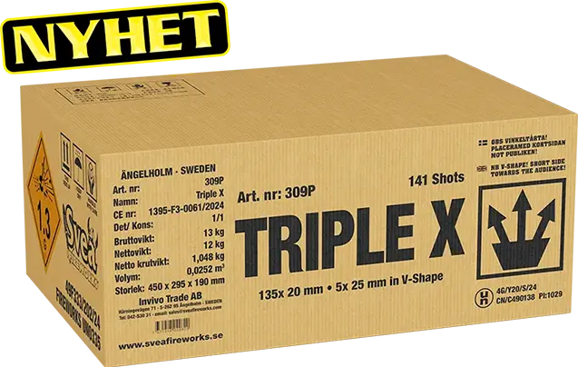 Triple X Paperbox 3 sammankopplade tårtor art nr:309P