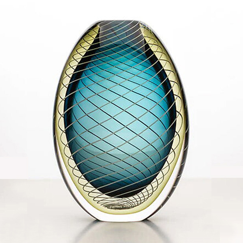 Elegance Blau Grau Vase