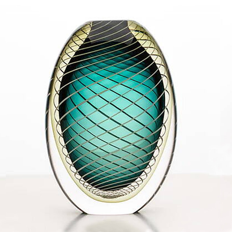 Elegans Grün Grau Vase
