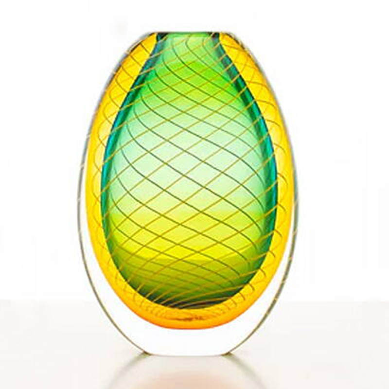 Elegans Green Yellow Vase