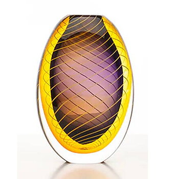 Elegans Lila-Gelb Vase