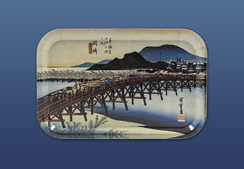 Bricka - Japanskt träsnitt