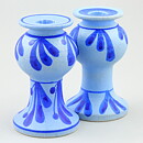 リサラーソン ブルーのキャンドルホルダー Candleholder 1989年 13cm  2枚
