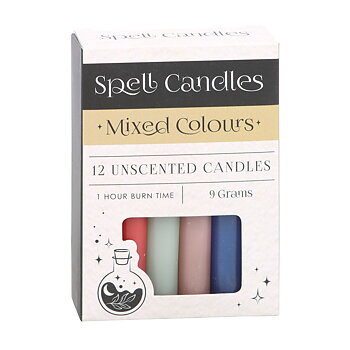 Spell Ljus - Pack of 12 Mixed Colour Spell Candles