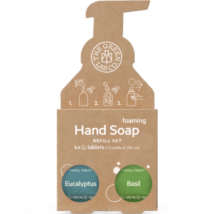 The Green Lab Hand Soap Refill Eucalyptus & Basil 4 tabletter