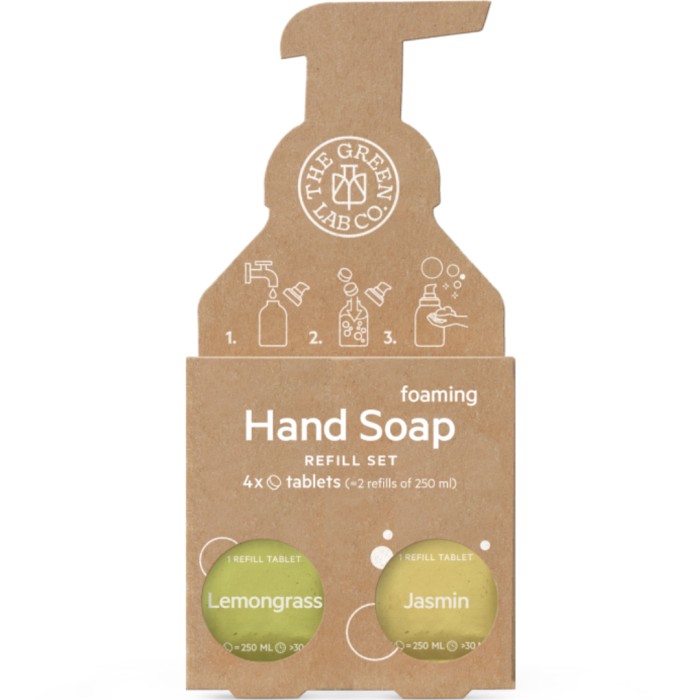The Green Lab Hand Soap Refill Lemongrass & Jasmine 4 tabletter