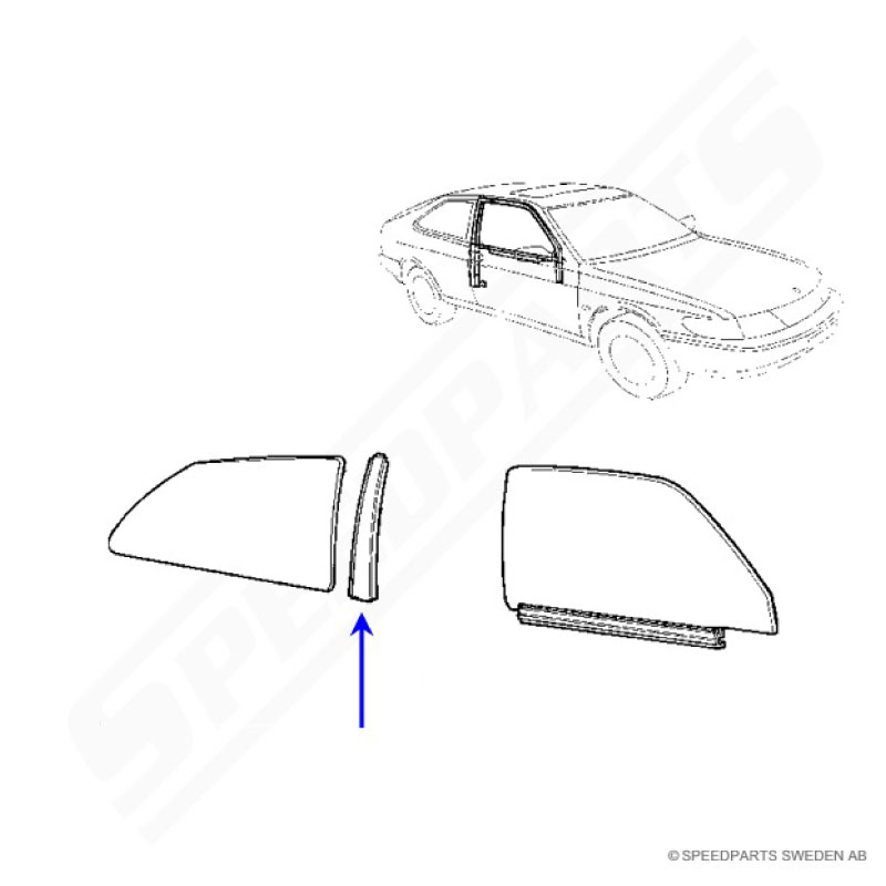 Door trim Front Right 900/9-3 3D