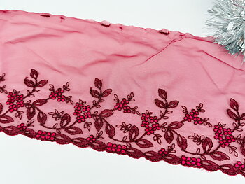 Burgundy non stretch lace - 19 cm